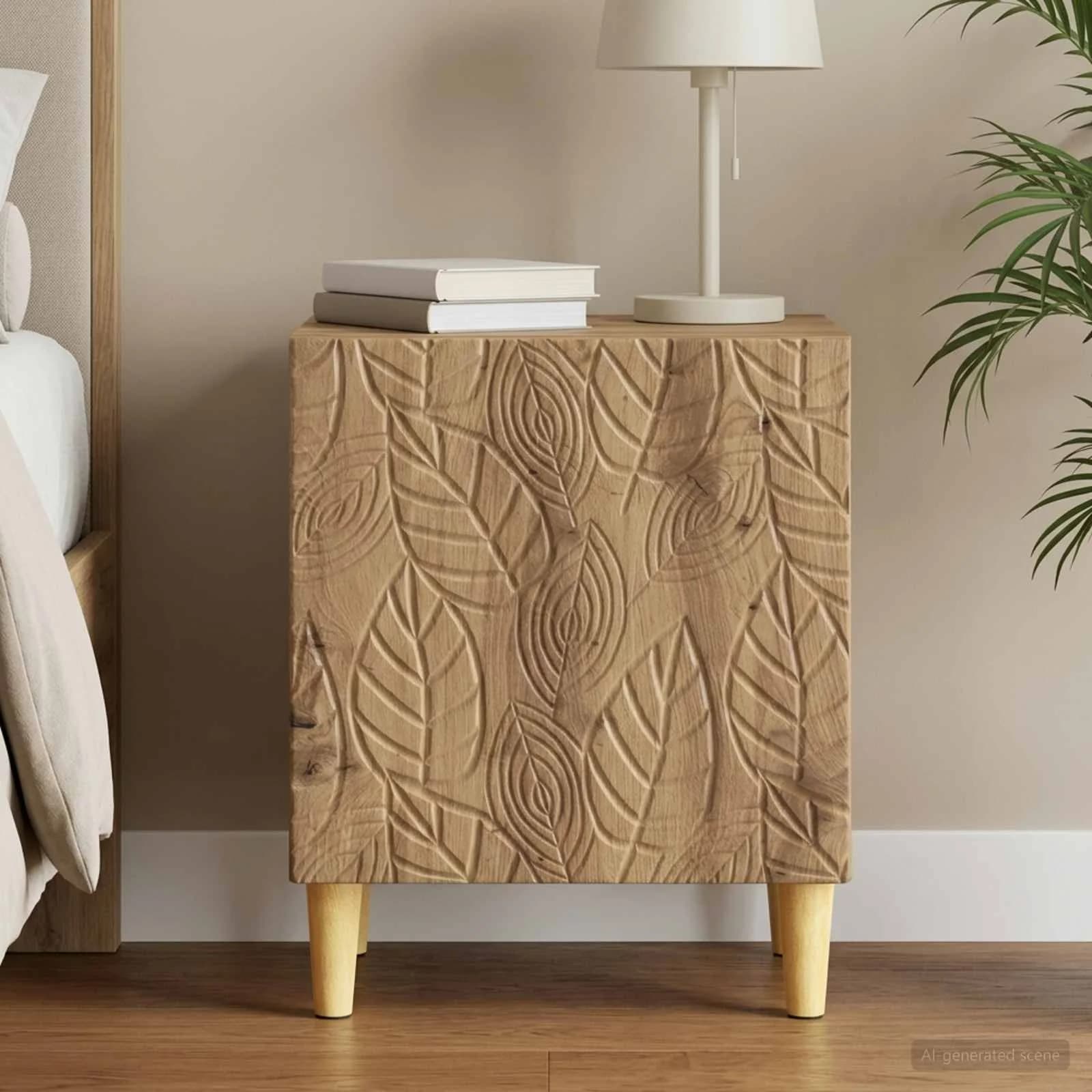Nočna omarica Artisan hrast 43 x 34,5 x 50 cm Inženirski les
