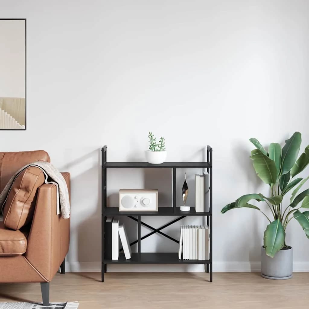 Knjižna polica 5 nivojev 75 x 30 x 91 cm Inženirski les - slika 4
