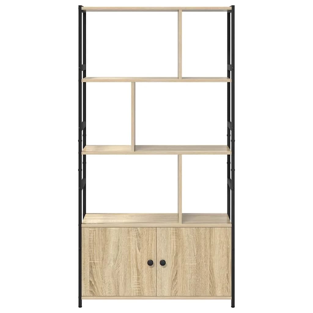 Knjižna polica 80 x 30 x 155,5 cm Inženirski les Sonoma hrast - slika 6