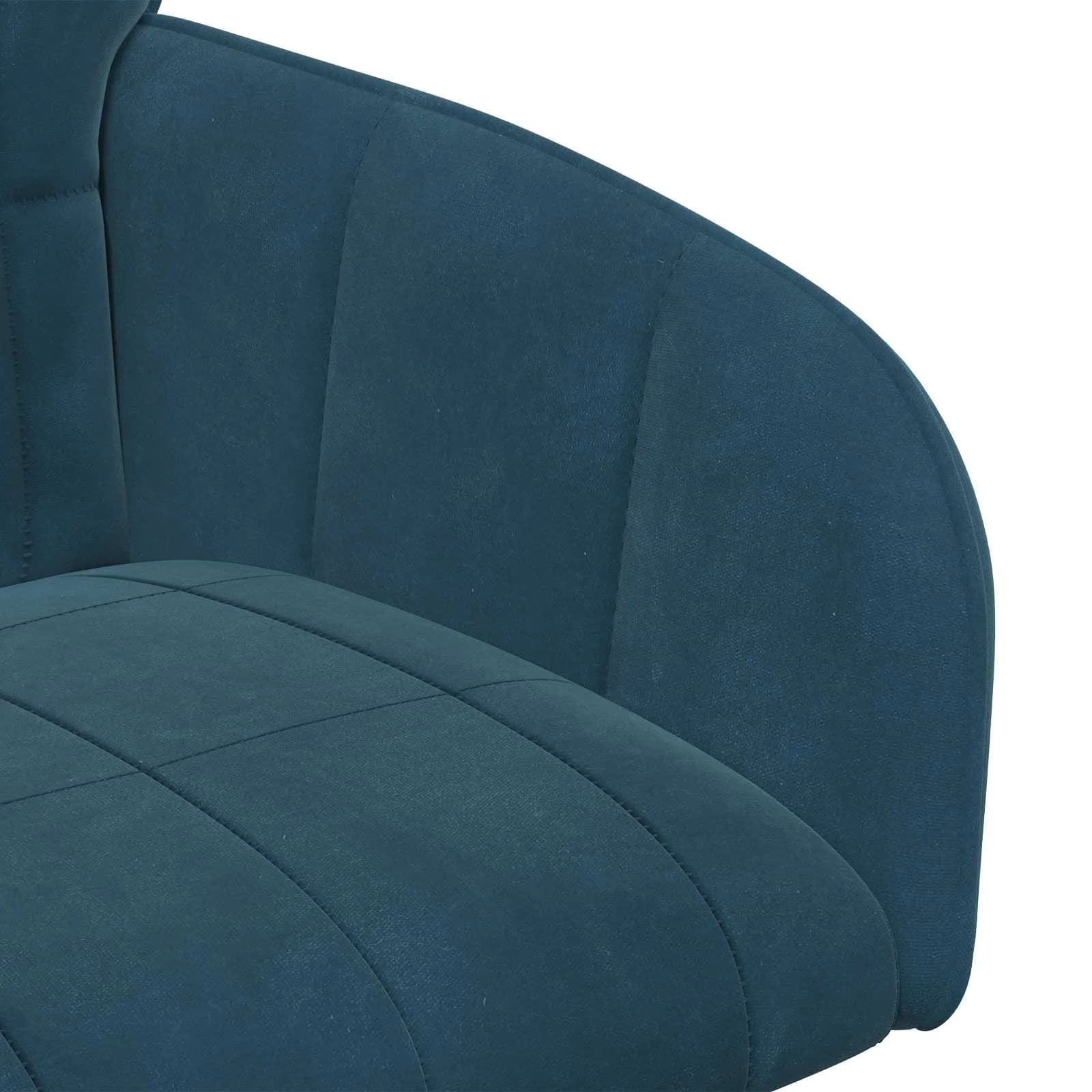 Jedilni stoli 4 kos Žamet Modra 57 x 50 x 85 cm - slika 6