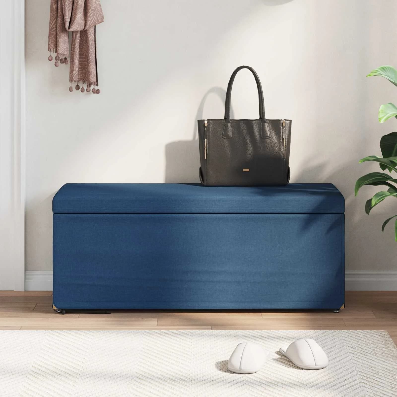 Stolica Modra 101 x 41 x 40 cm Tkanina in obdelano les - slika 3