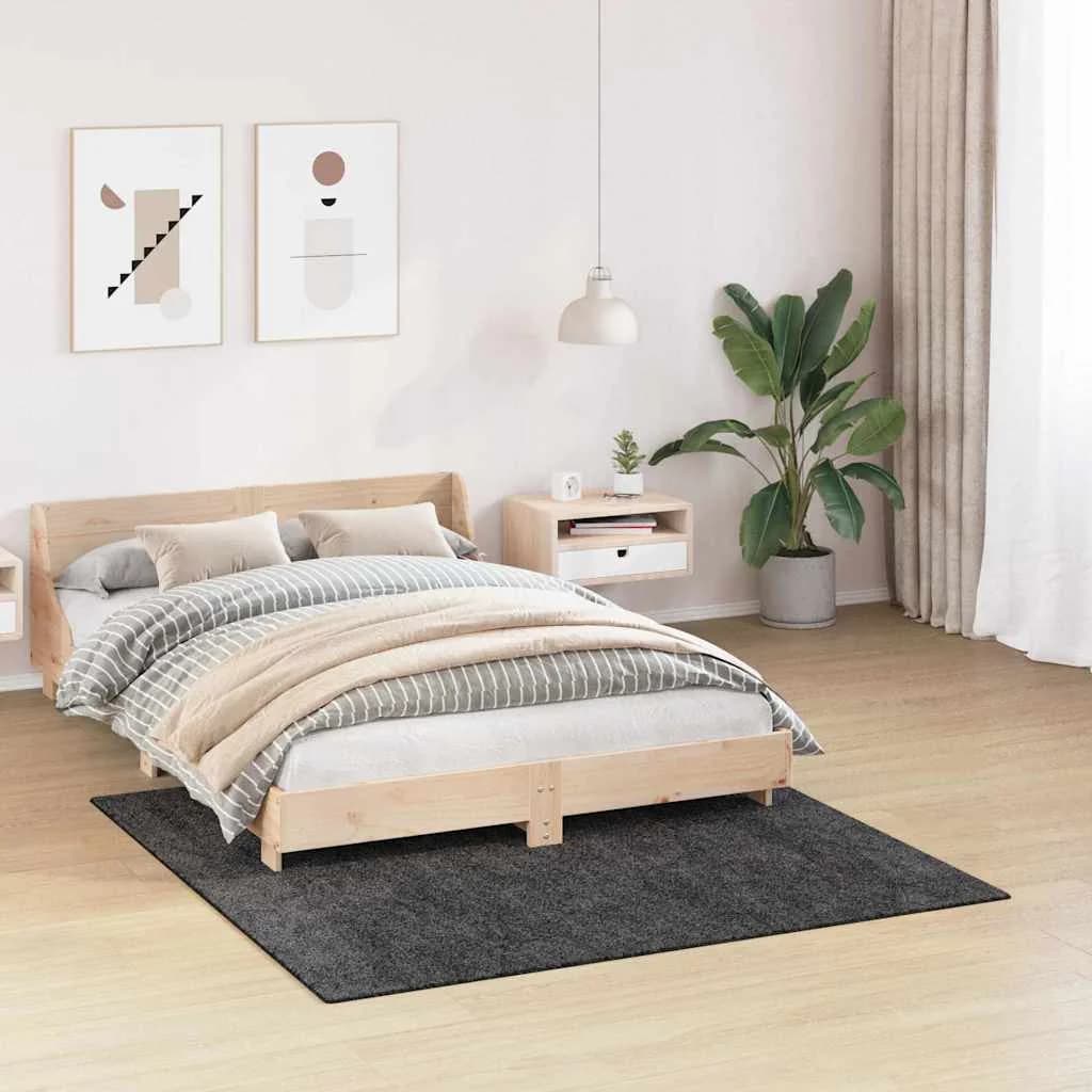 Antiskluzna Shaggy Preproga Temno siva 160 x 160 cm PP - slika 3