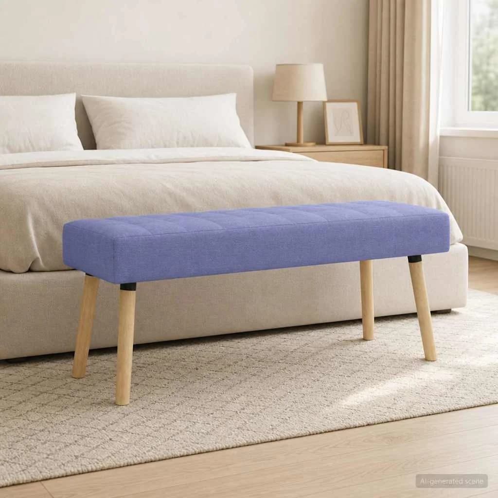 Bench z kanalnim oblazinjenjem Jeans modra 110 x 40 x 46 cm - slika 3