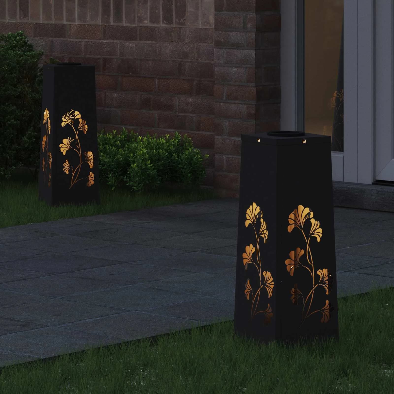 Solarno LED svetilo za pot 2 kos Toplo bela 18 x 18 x 50 cm - slika 3