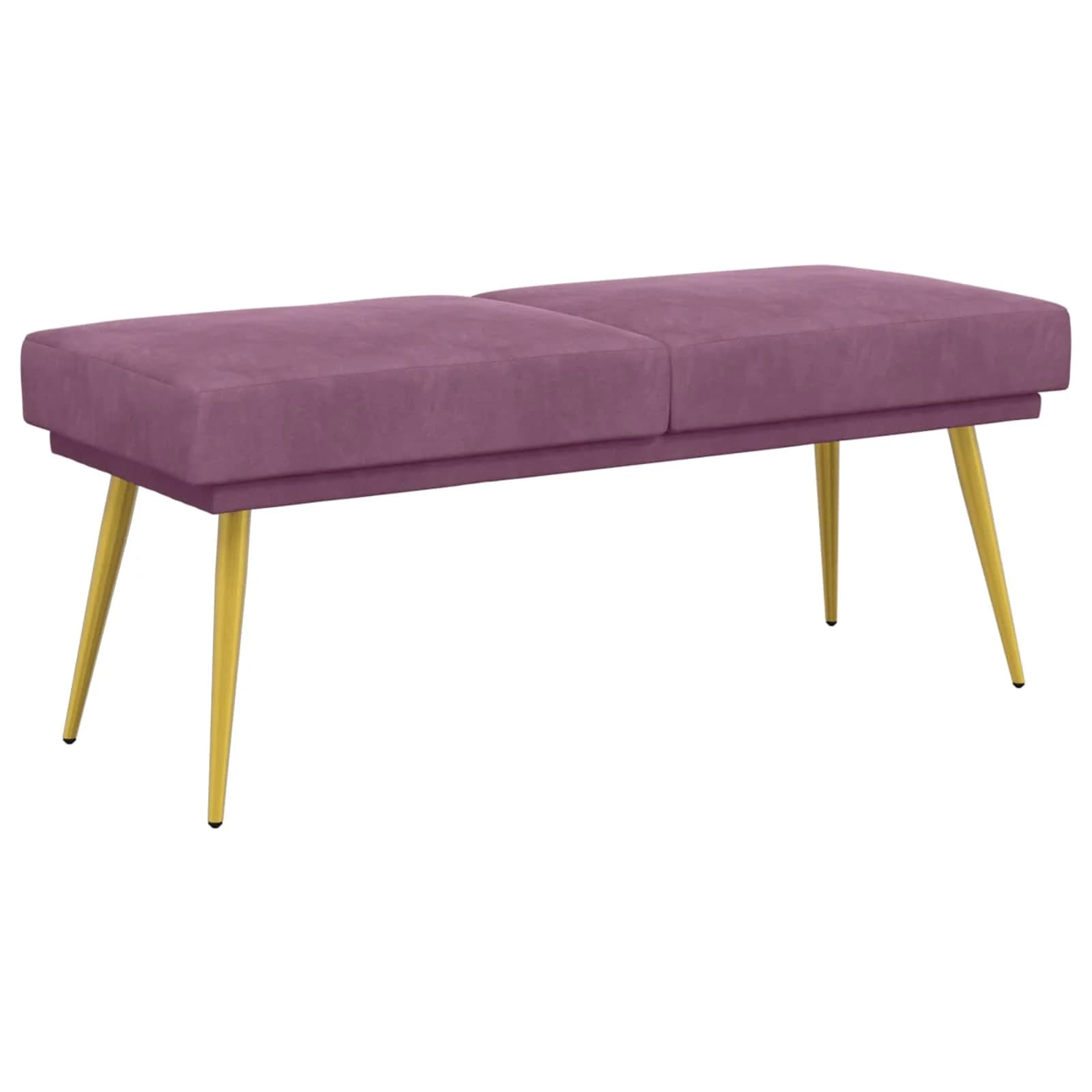 Dvojna klop Vijolična 120 x 45 x 46 cm Žamet - slika 2