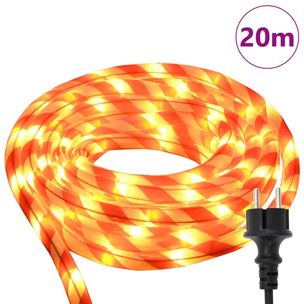 Osvetljena vrv med 480 LED Toplo bela 20 m PVC - slika 3