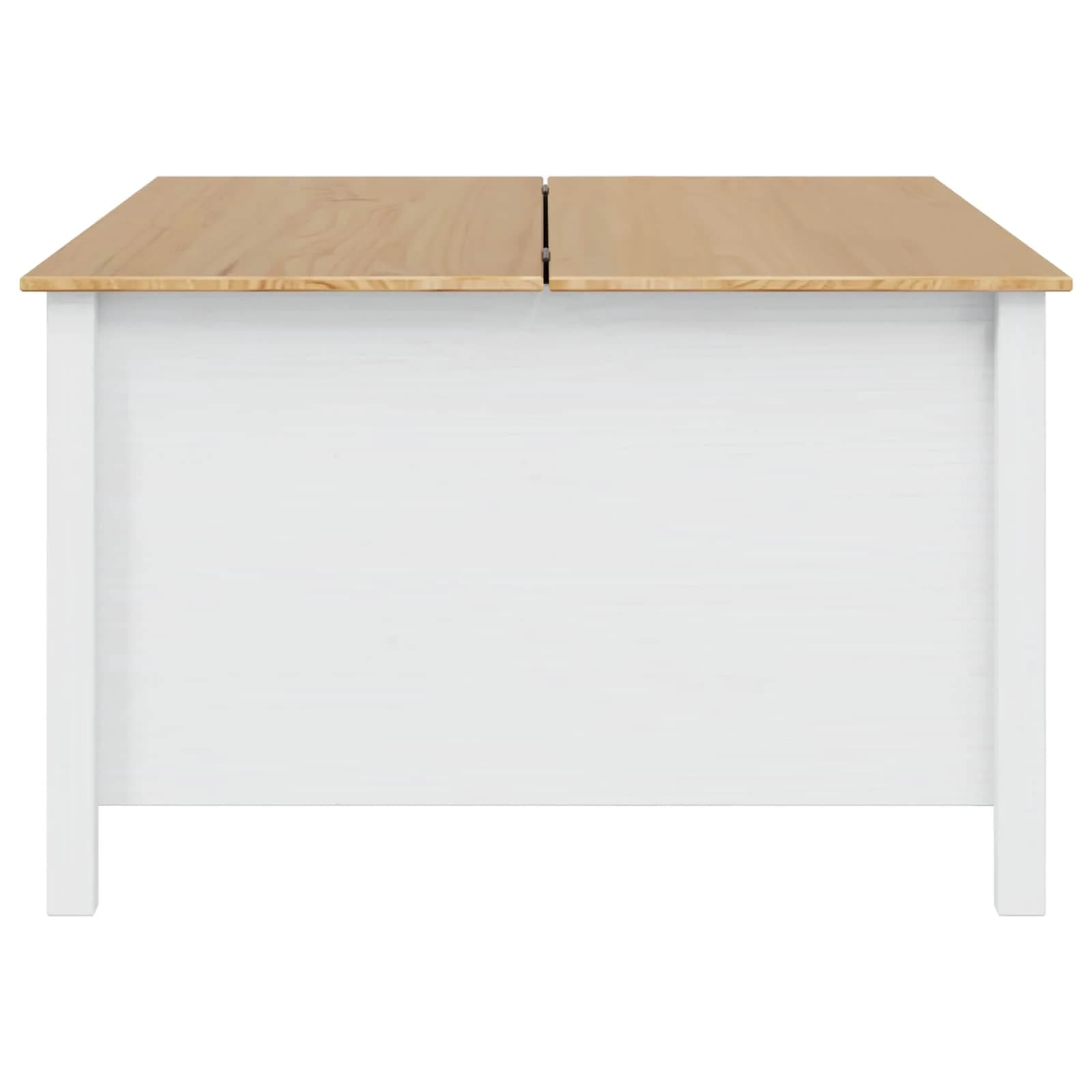 Klubska miza HILL Bela in medena rjava 79.5 x 79.5 x 49 cm - slika 7