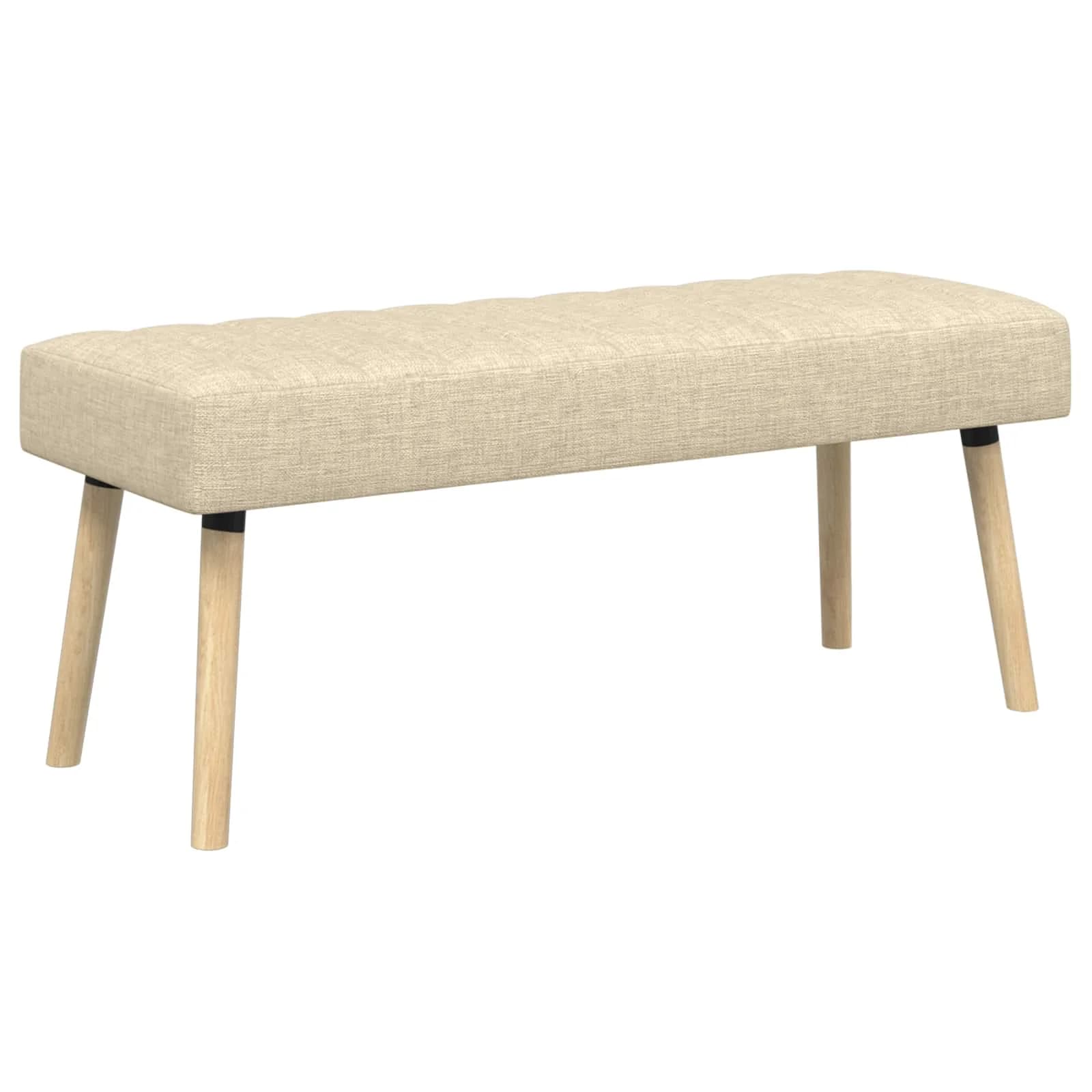 Bench z kanalnim oblazinjenjem Krem 110 x 40 x 46 cm Blago - slika 2