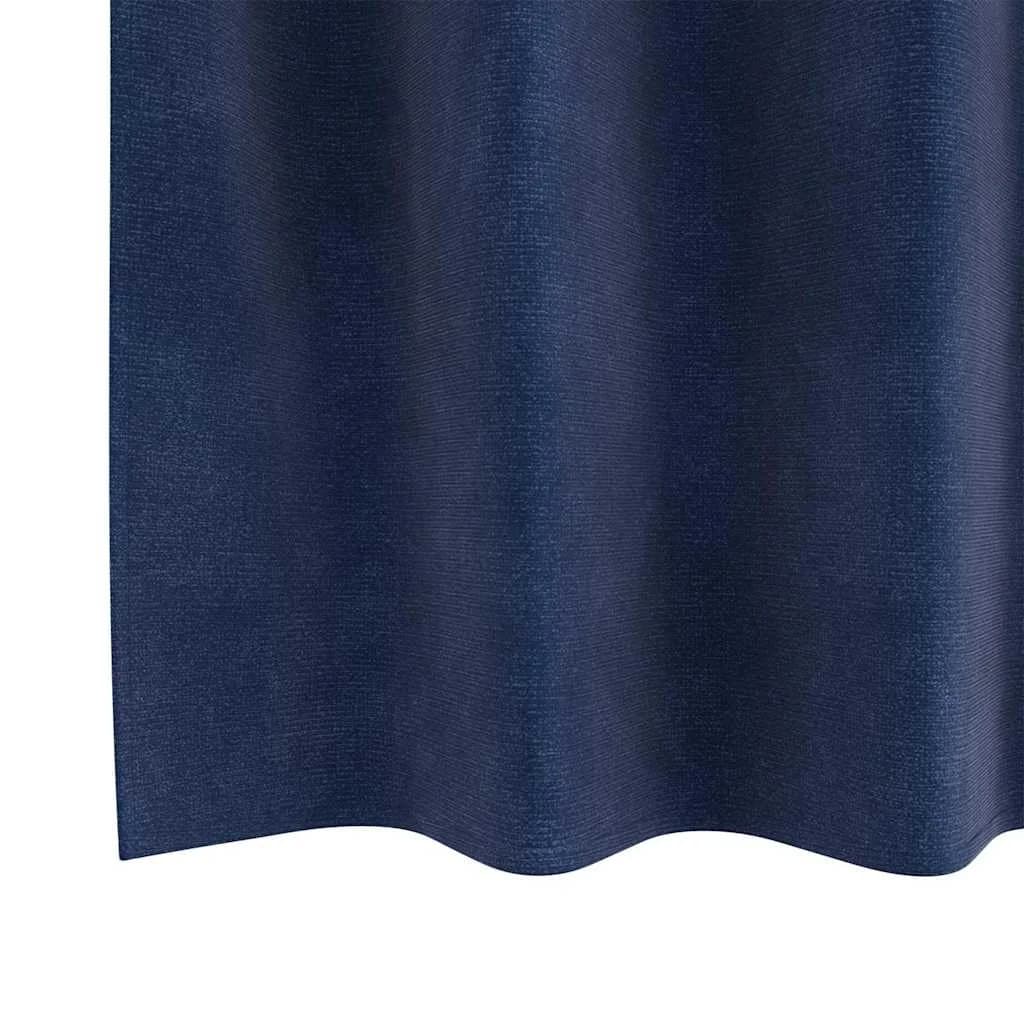 Zatemnitvene zavese 2 kos Temno modra 140 x 140 cm Žamet - slika 6