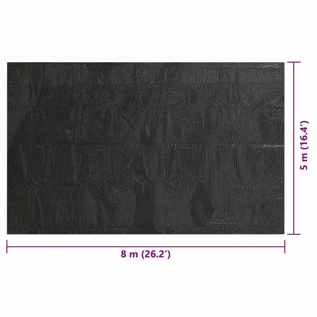 Pravokotno pokrivalo za bazen 800x500 cm PE črno - slika 6