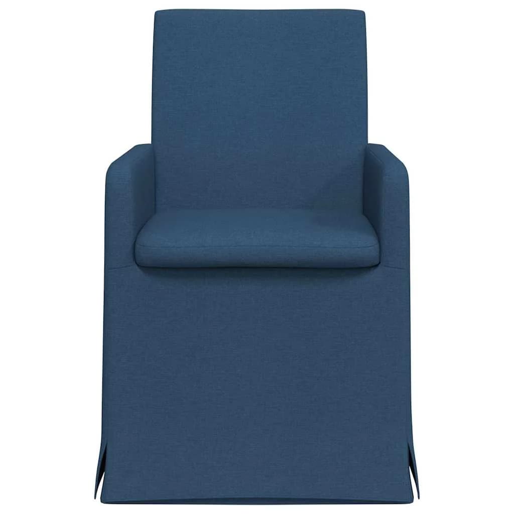 Jedilni stoli 2 kos blago Modra 57 x 67 x 95 cm - slika 4
