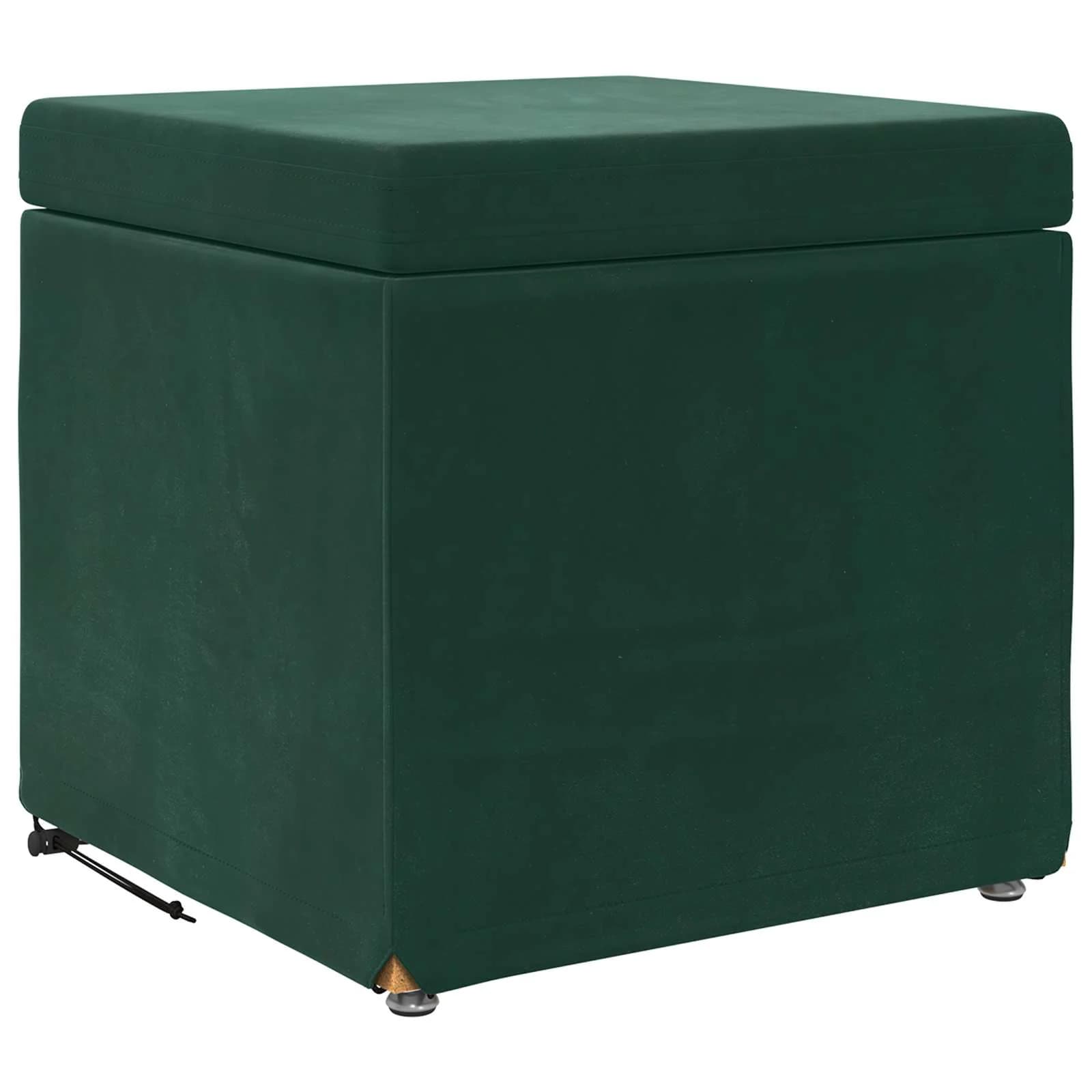 Stolica Temno zelena 41 x 41 x 40 cm Samet in Umetno Leseno - slika 2