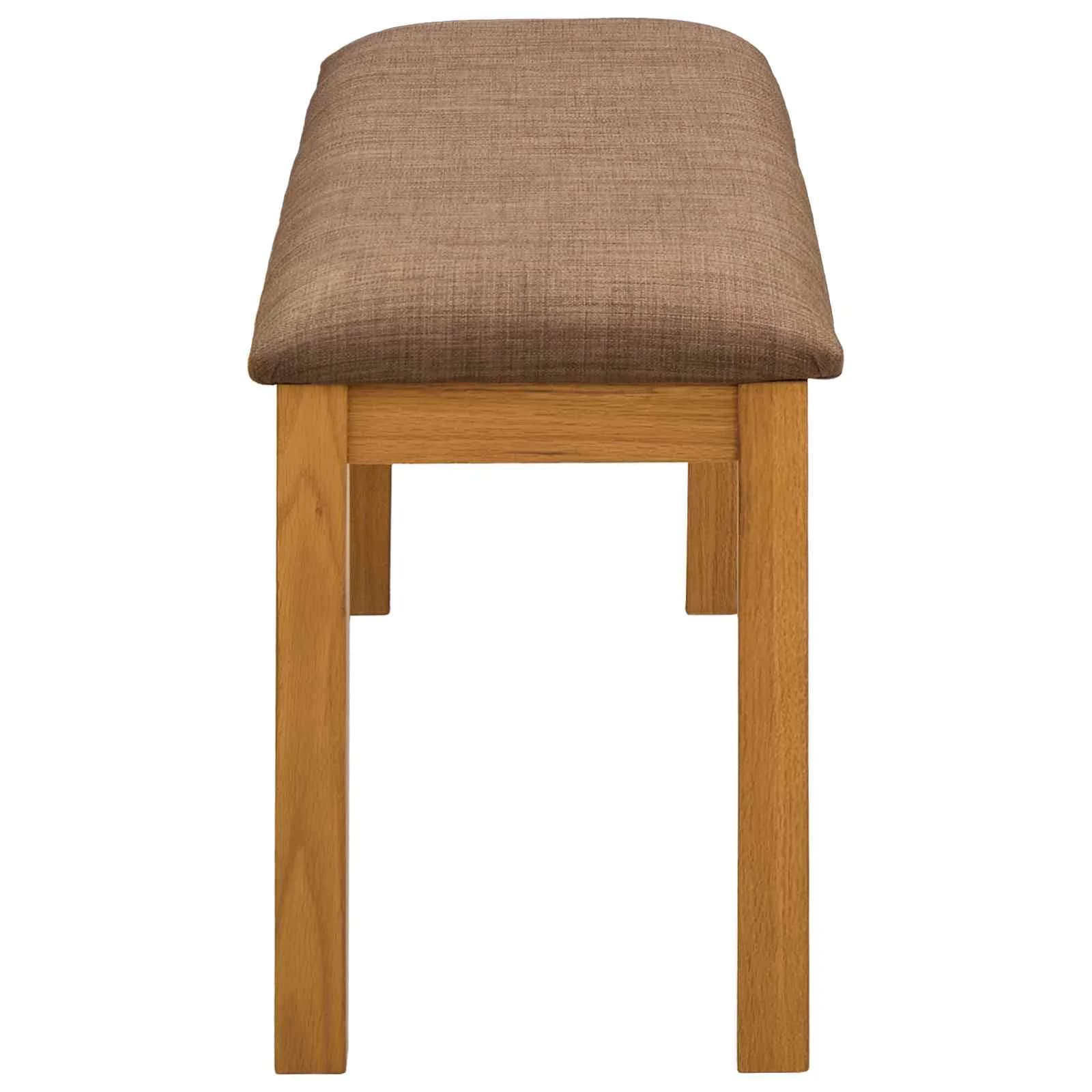 Jedilna klop 95 x 32 x 45 cm Masivno hrastovo les Siva - slika 4