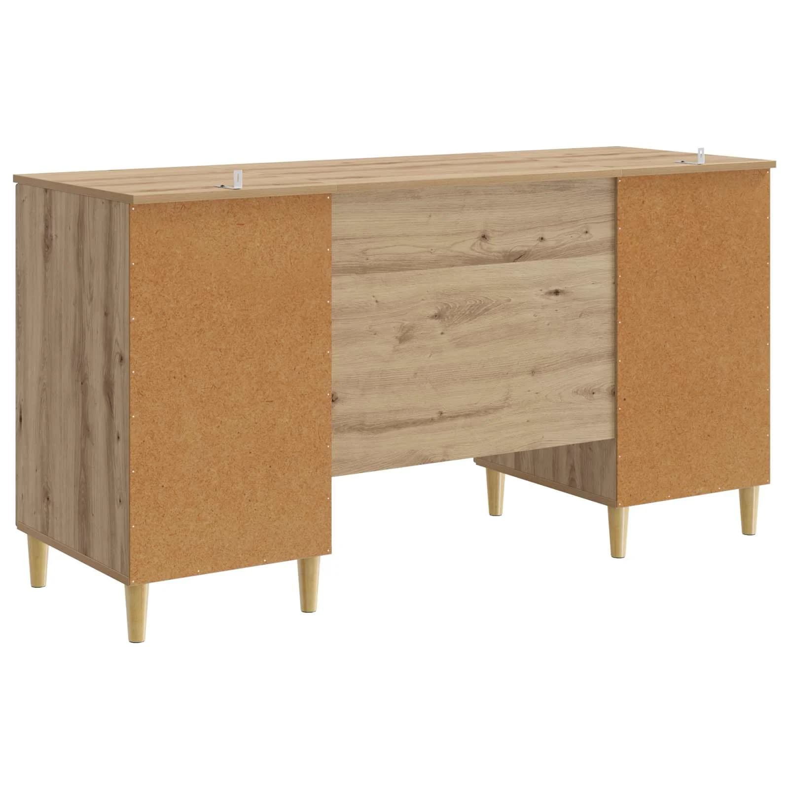 Miza Artisan hrast Inženirski les 142,5 x 50 x 75 cm - slika 7