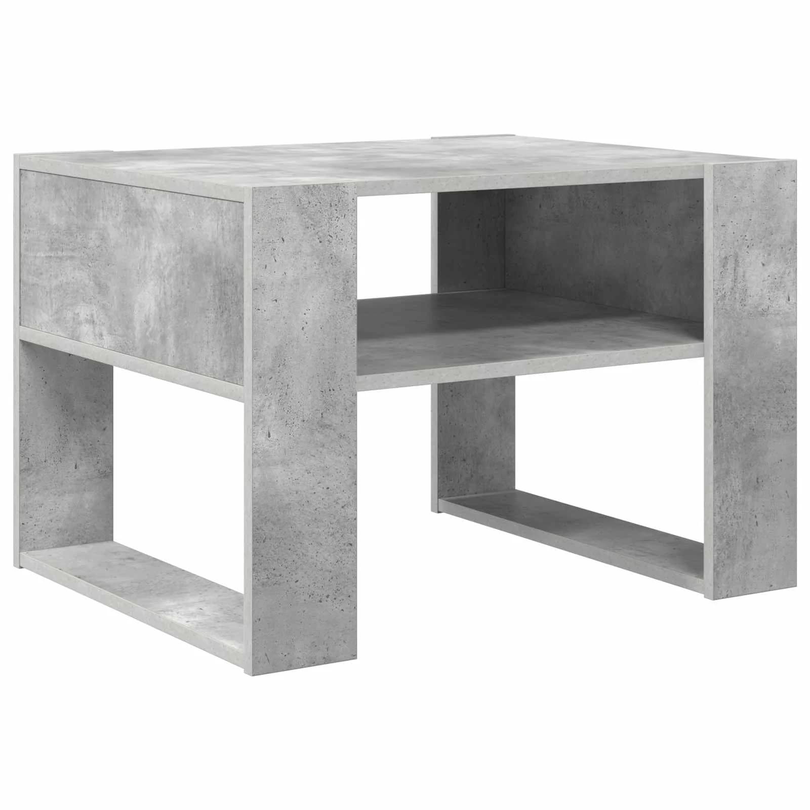 Klubska miza Betonsko siva 66 x 53 x 45 cm Inženirski les - slika 7