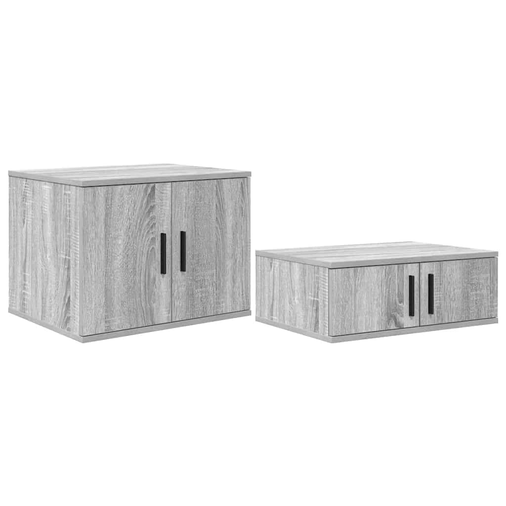 Omarica za shranjevanje 2 kos Siva Sonoma 108 x 41 x 40 cm - slika 2