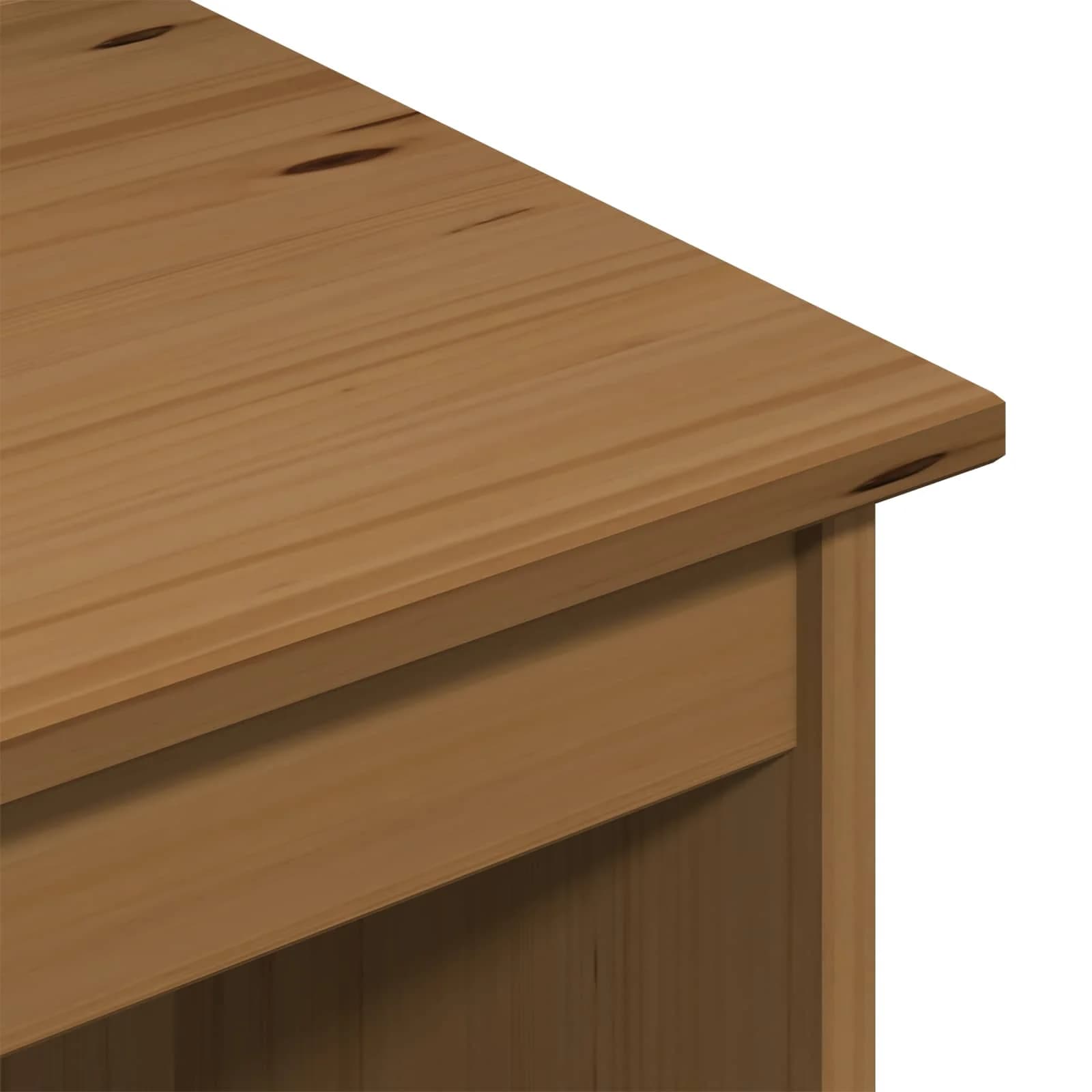 Miza Medeno rjava 112 x 50 x 75 cm Masivno borovo les - slika 7