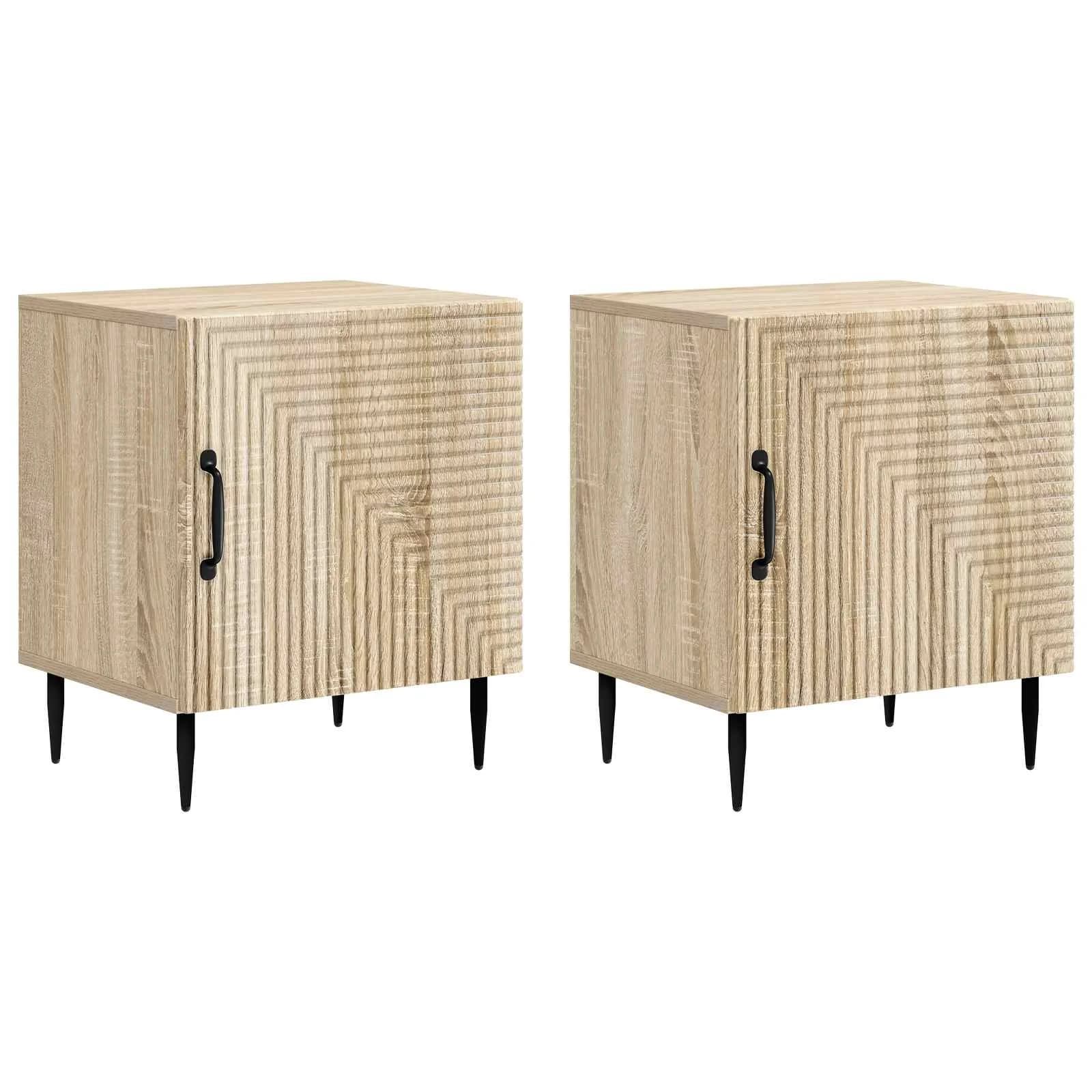 Nočna omarica 2 kos Sonoma hrast 43 x 34,5 x 50 cm - slika 2