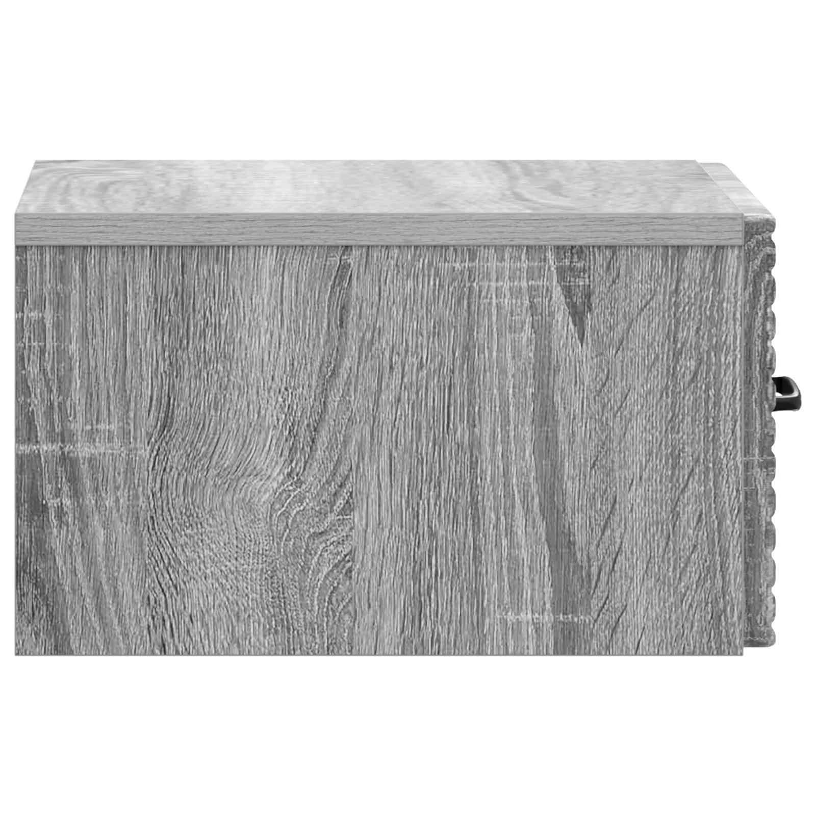 Stenski nočni omarici s predalom Siva Sonoma 34,5 x 33 x 20 cm - slika 6