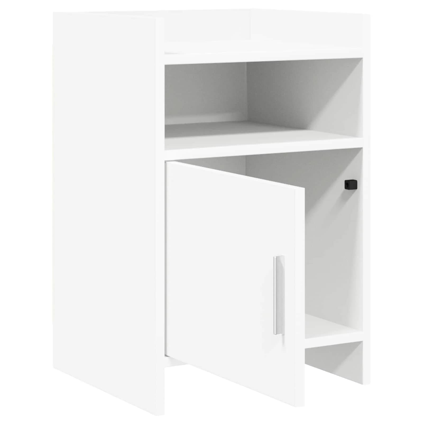 Posteljne mize Bela 40 x 36 x 60 cm Inženirski les - slika 3