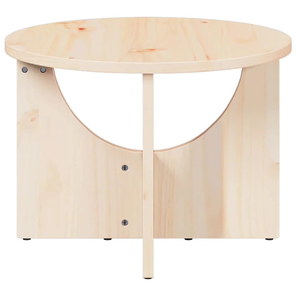 Klubska miza Naravna 50 x 50 x 35 cm Trdna borovina - slika 7