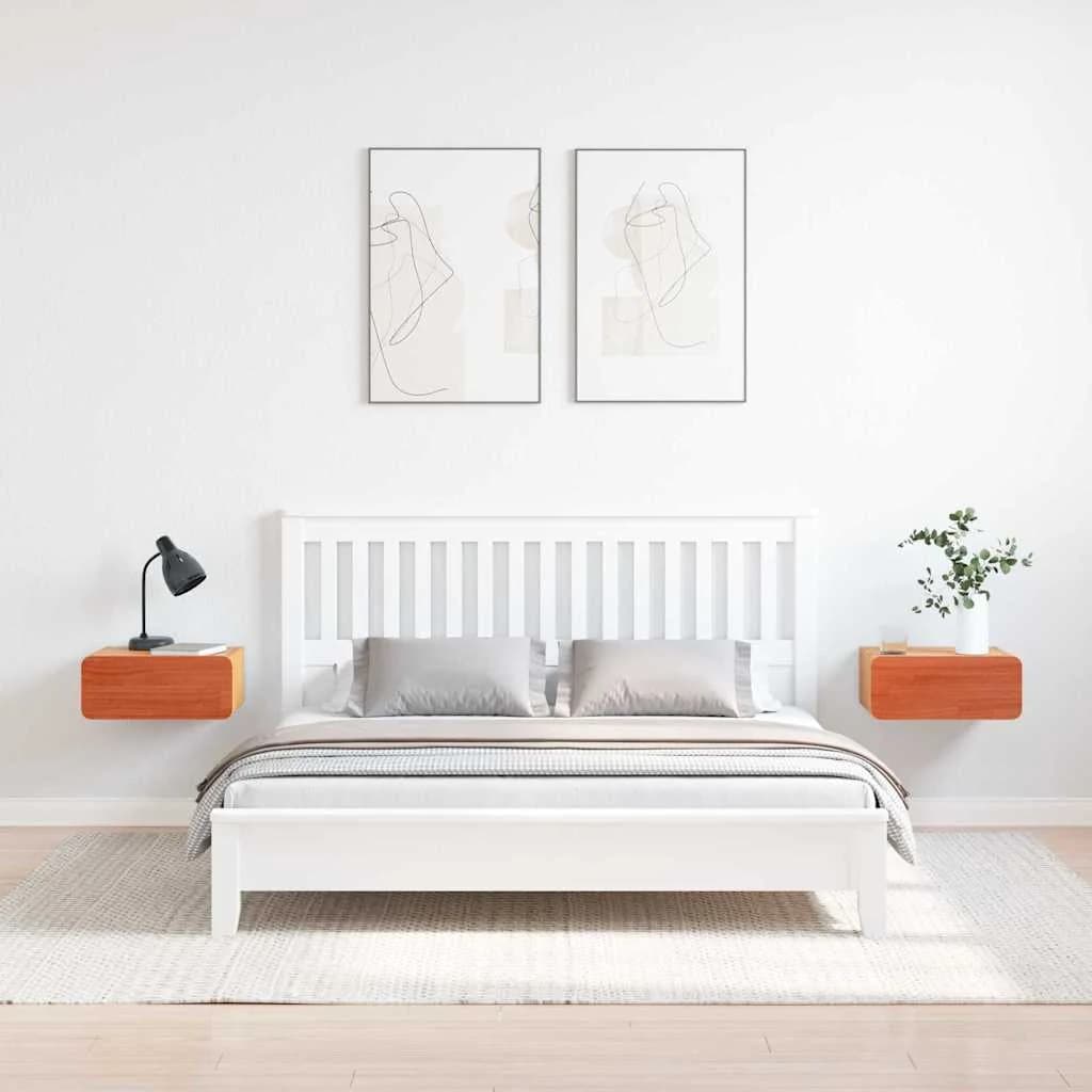 Nočna omarica 2 kos Voskast rjav 39 x 34 x 16,5 cm - slika 4