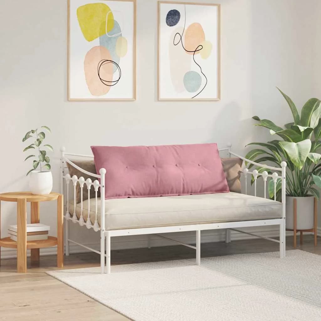 Poglavni vzglavnik Roza 120 x 50 cm Žametna tkanina - slika 4
