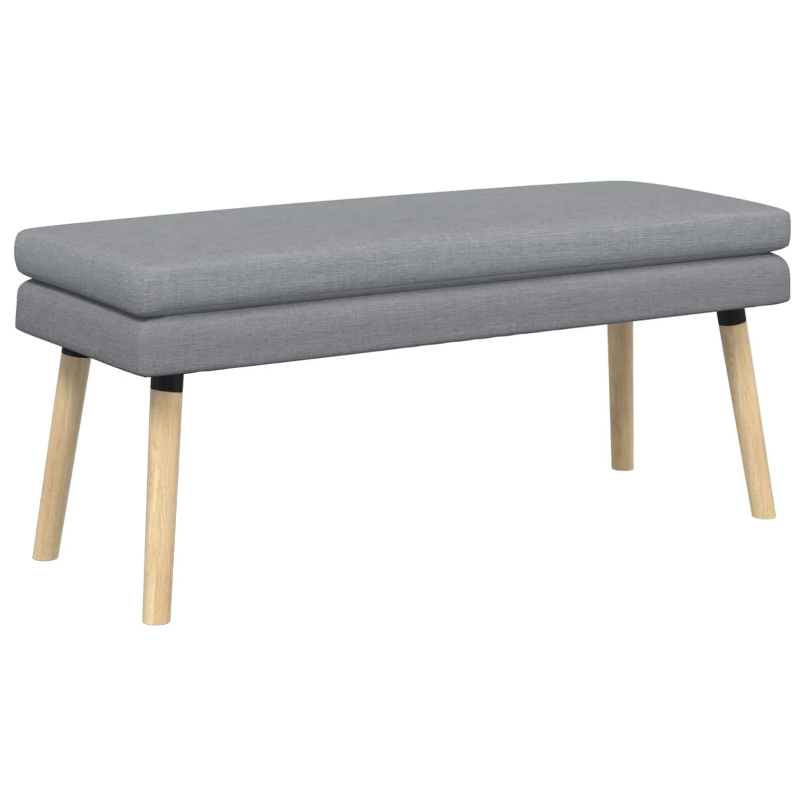 Dvojna klop Svetlo siva 110 x 40 x 47 cm Blago - slika 2