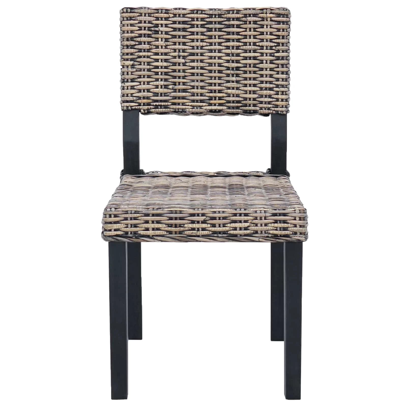 Jedilni stol 2 kos Kubu rattan Črna pranja 46 x 55 x 84 cm - slika 5
