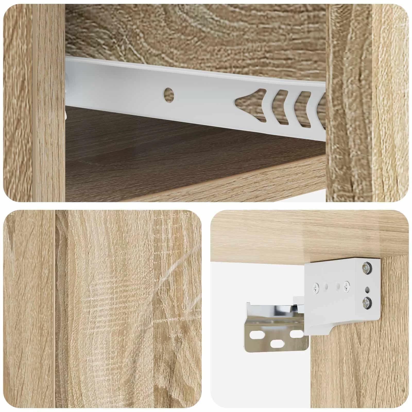 Stenski nočni omarici s predalom Sonoma hrast 33 x 34,5 x 20 cm - slika 8