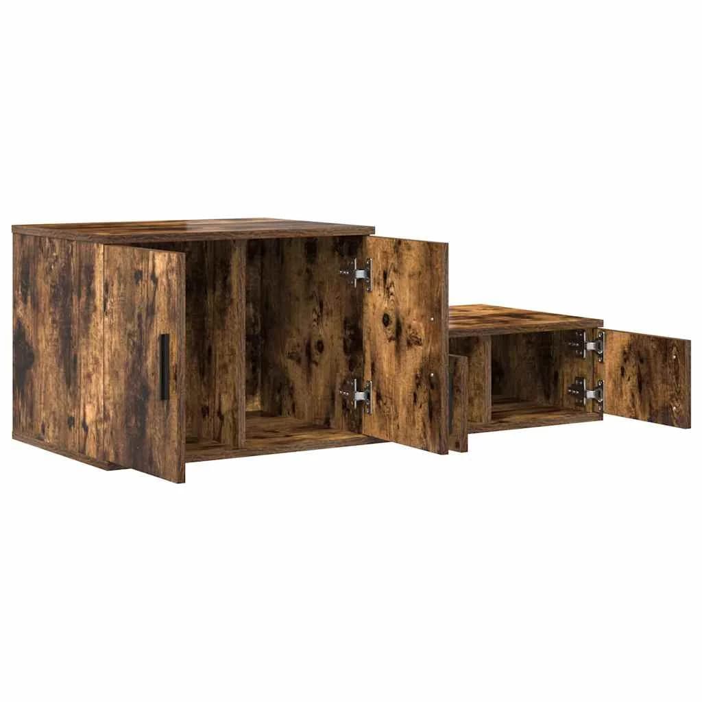 Omarica za shranjevanje 2 kos Dimljeni oreh 127 x 41 x 40 cm - slika 6
