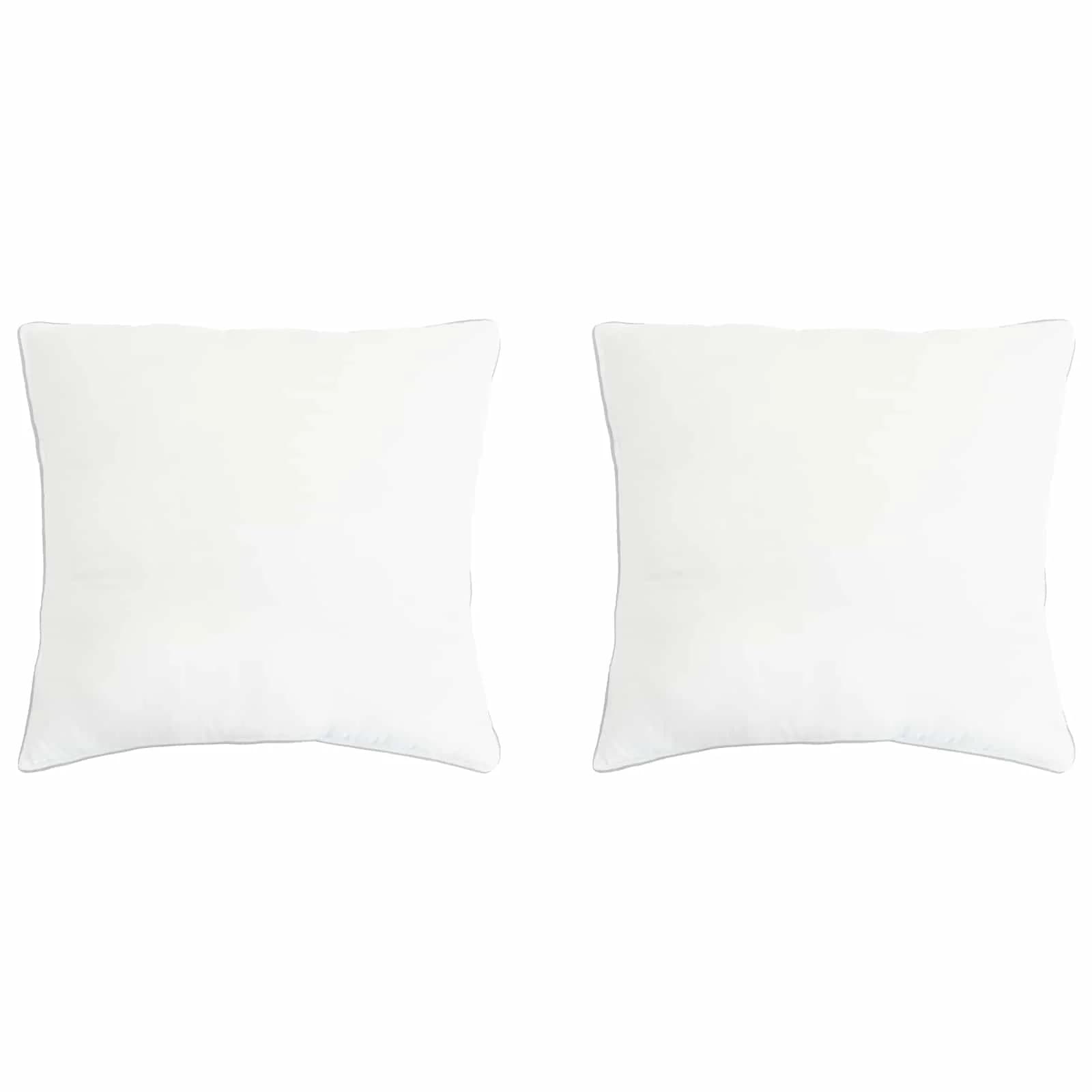 Vzglavnik 2 kos 50 x 50 cm Bambusova vlakna Bela