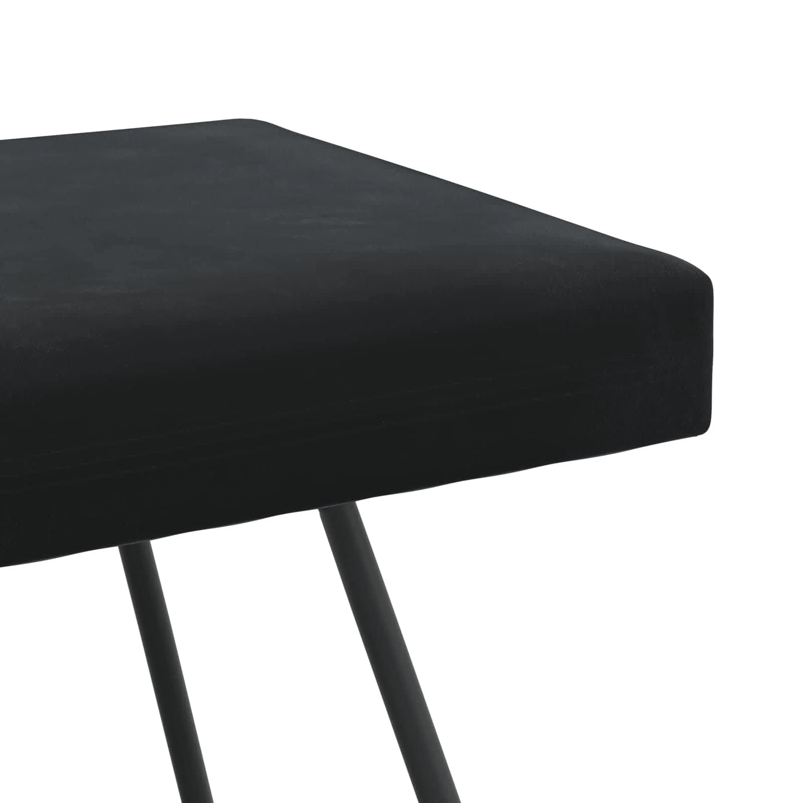 klop Črna 80 x 40 x 45 cm Žamet - slika 6