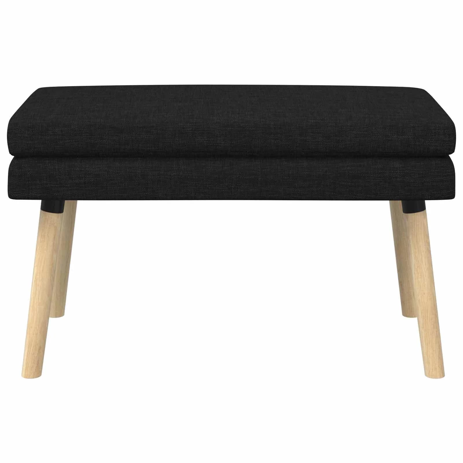 Dvojna klop Črna 80 x 40 x 47 cm Blago - slika 5