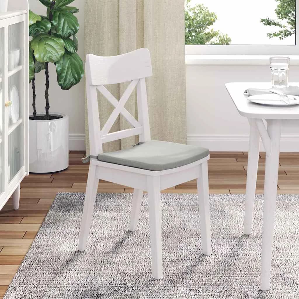 Sedežne blazine 4 kos Mikrofiber tkanina Svetlo siva - slika 4