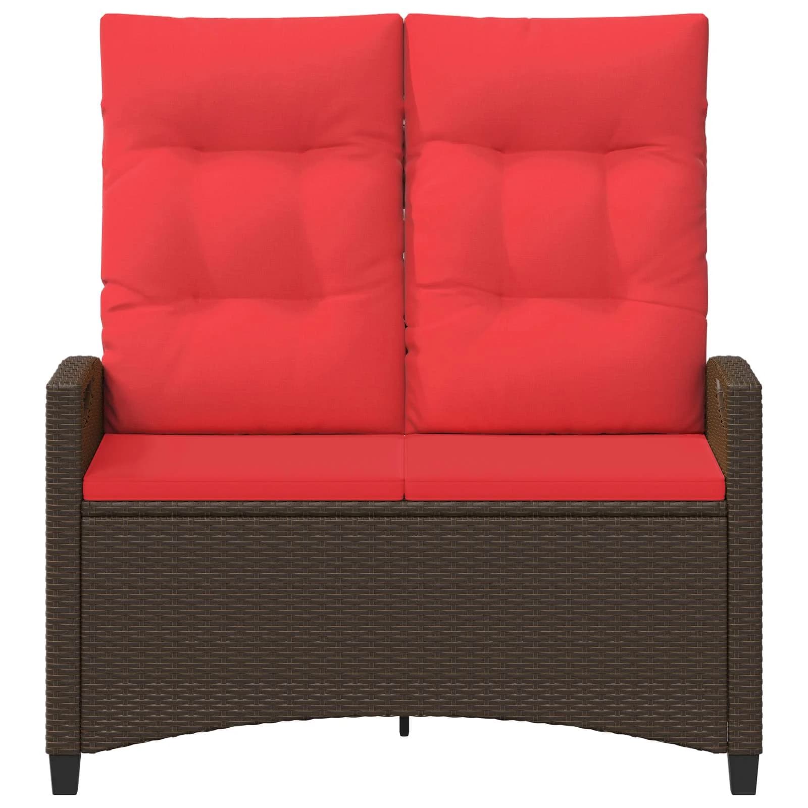 Vrtna klop Rjava in rdeča 105 x 60 x 112 cm Jeklo in poliestren - slika 4