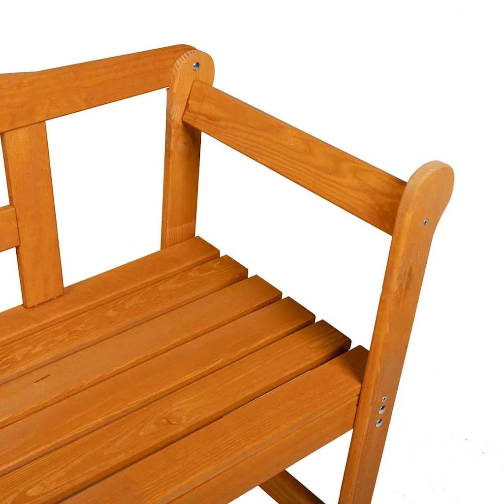 Zunanja klop Rjava 119 x 44 x 76 cm Masivno borovo les - slika 8