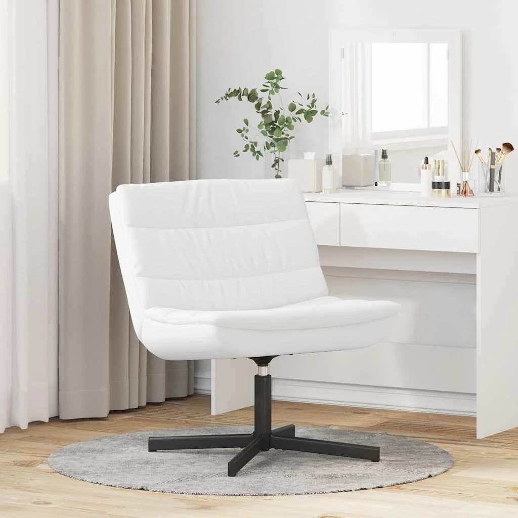 Vrtljiv stol Bela 63 x 75 x 76 cm Umetno usnje - slika 3
