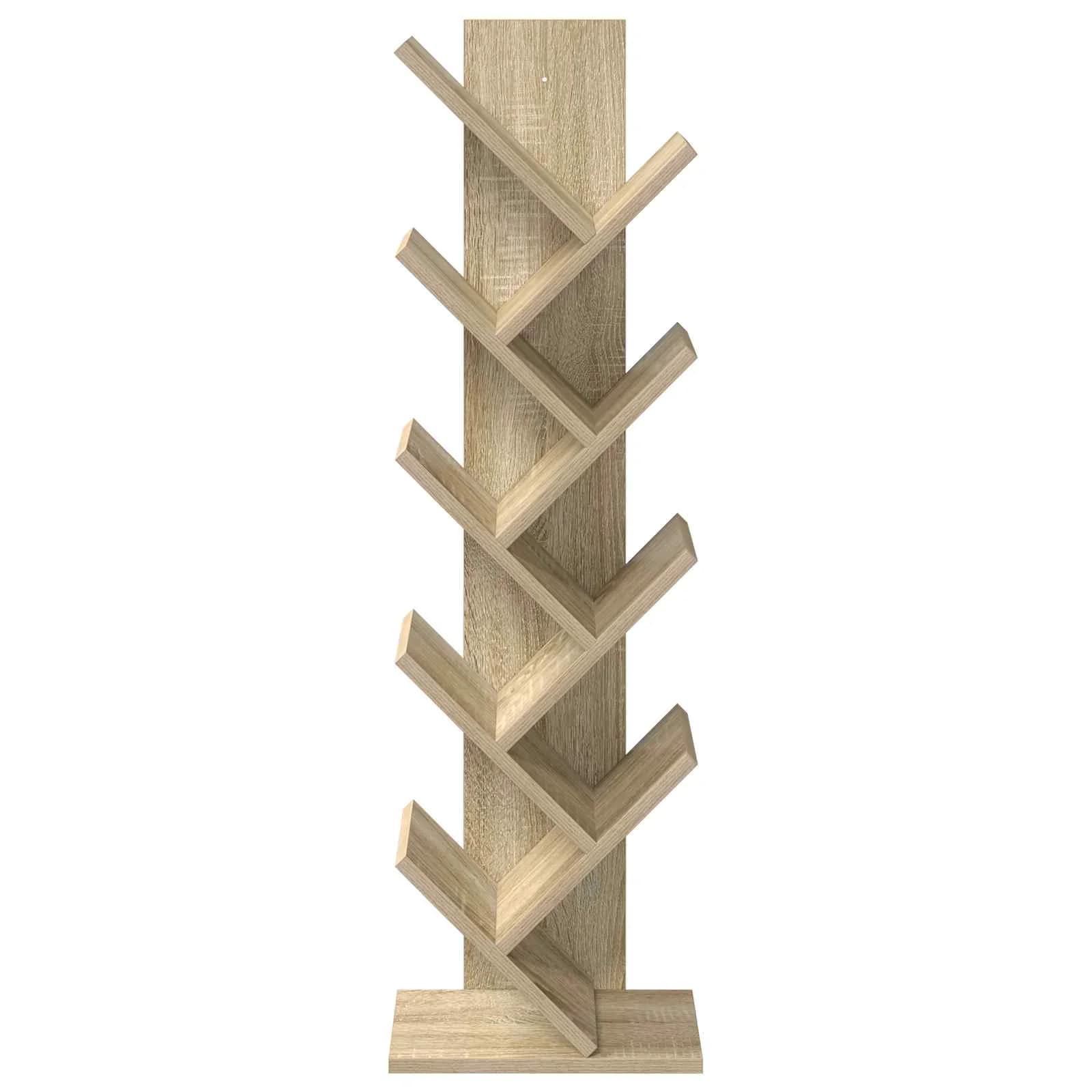 Polica za knjige Tree 6-nivojska 30 x 18 x 100 cm Sonoma hrast - slika 4