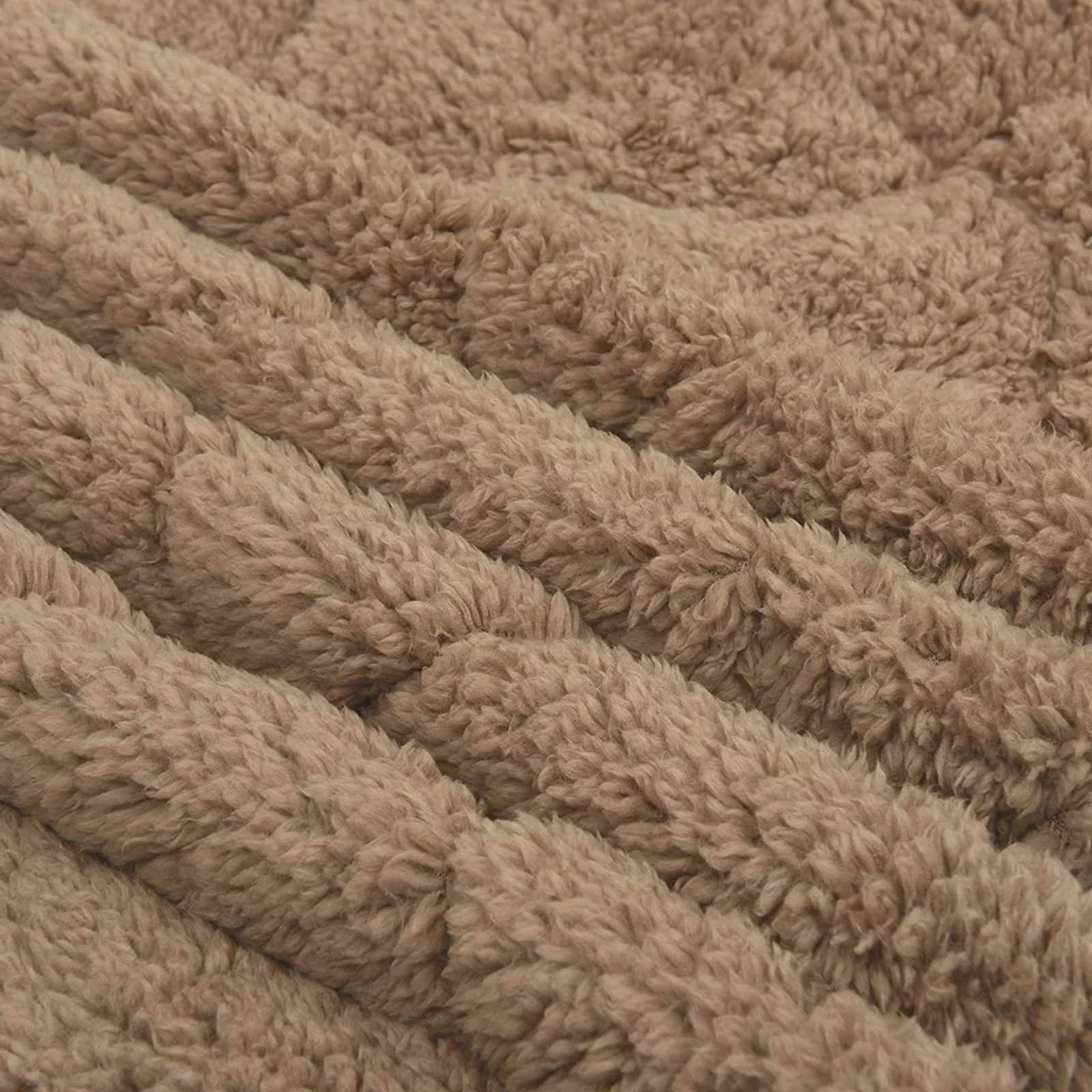 Zimska posteljnina Taupe 200 x 200 cm Mikrofibra in Teddy flis - slika 6