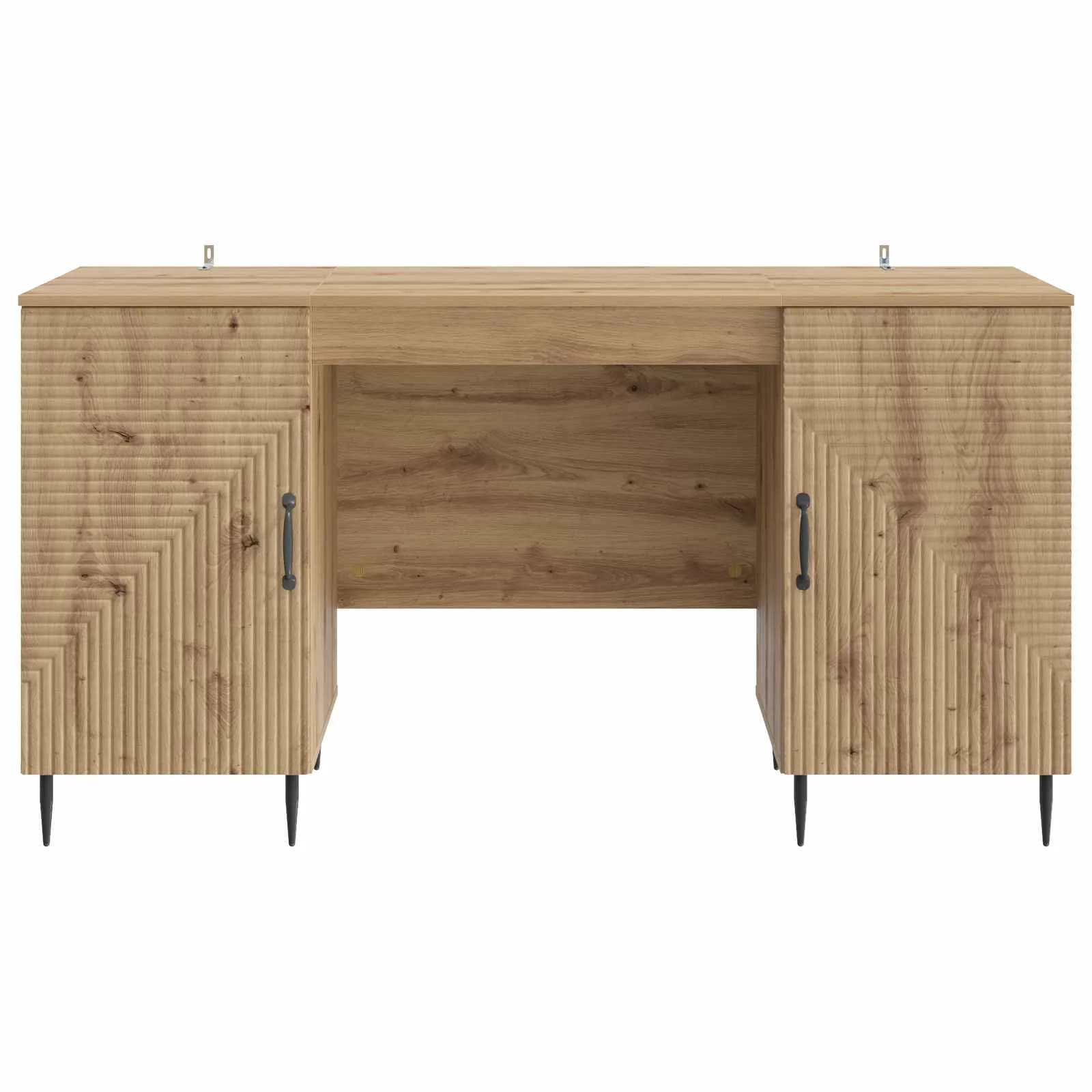 Miza Artisan hrast Inženirski les 142,5 x 50 x 75 cm - slika 5