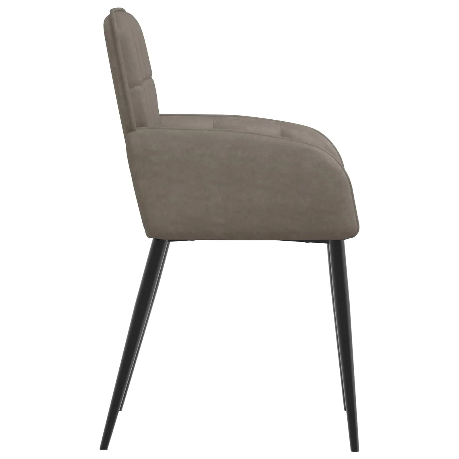 Jedilni stoli 2 kos Umetno usnje Siva 57 x 50 x 85 cm - slika 4