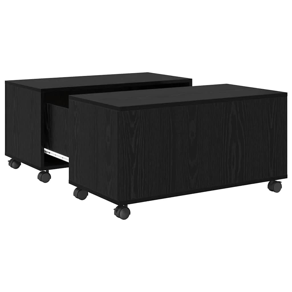 Klubska miza Črna Orehovina 75 x 75 x 38 cm Inženirski les - slika 2