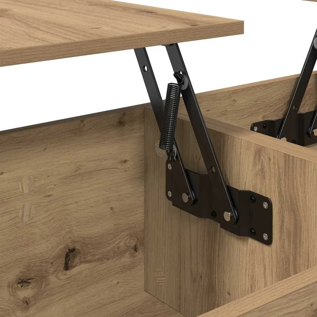 Klubska miza Umetni hrast 102 x 50,5 x 46,5 cm Inženirski les - slika 9