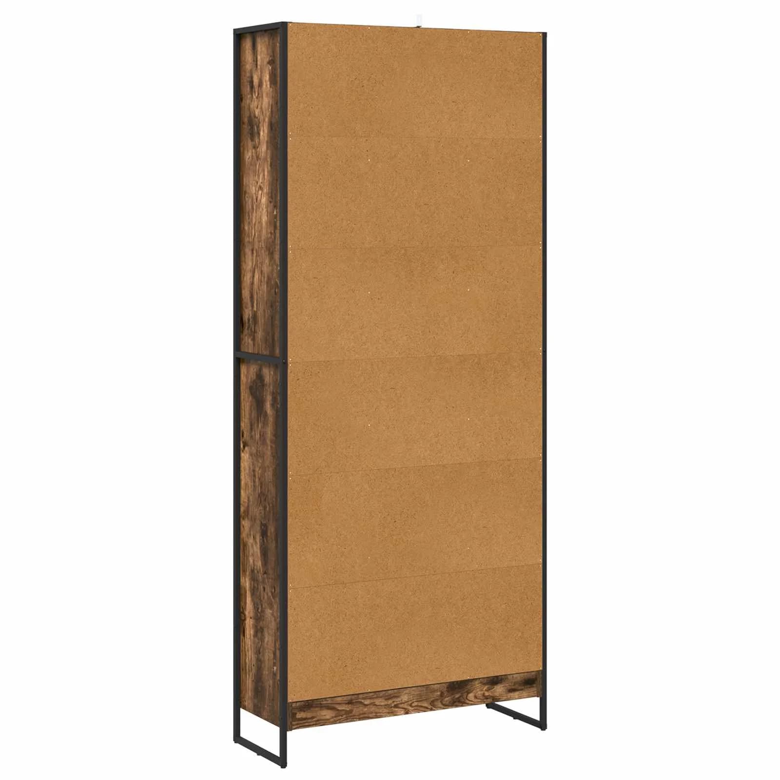 Knjigovni omar 80 x 30 x 189,5 cm Inženirski les Dimni hrast - slika 7