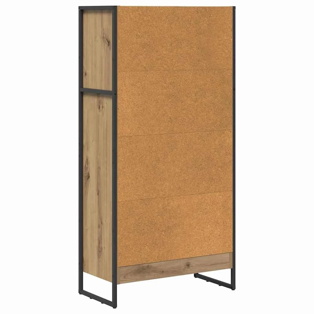 Knjigovni omar 60 x 30 x 121 cm Inženirski les Oreh - slika 7