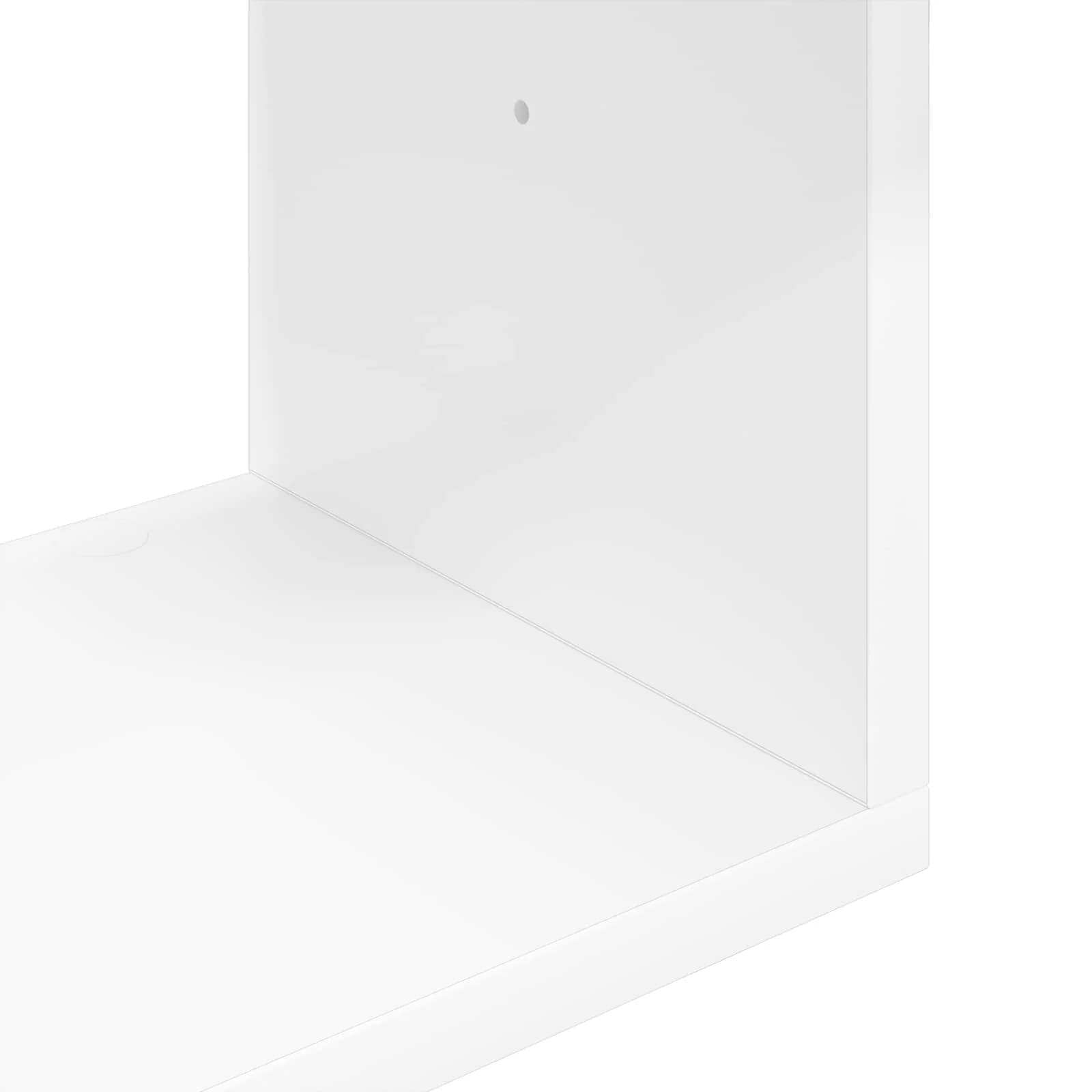 Stenska polica Bela 70 x 20 x 100 cm Inženirski les - slika 7