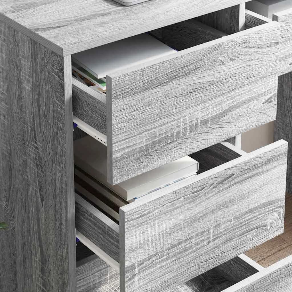 Miza Siva Sonoma Inženirski les 90 x 37.5 x 75 cm - slika 4