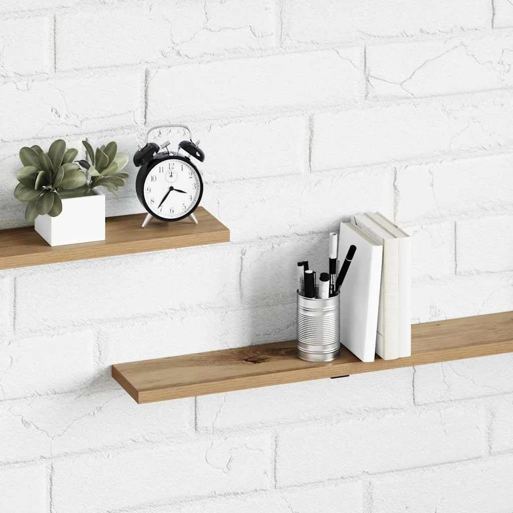 Polica za knjige 3 nivojev 4 kos 100 x 10 x 1,5 cm Rjava - slika 4