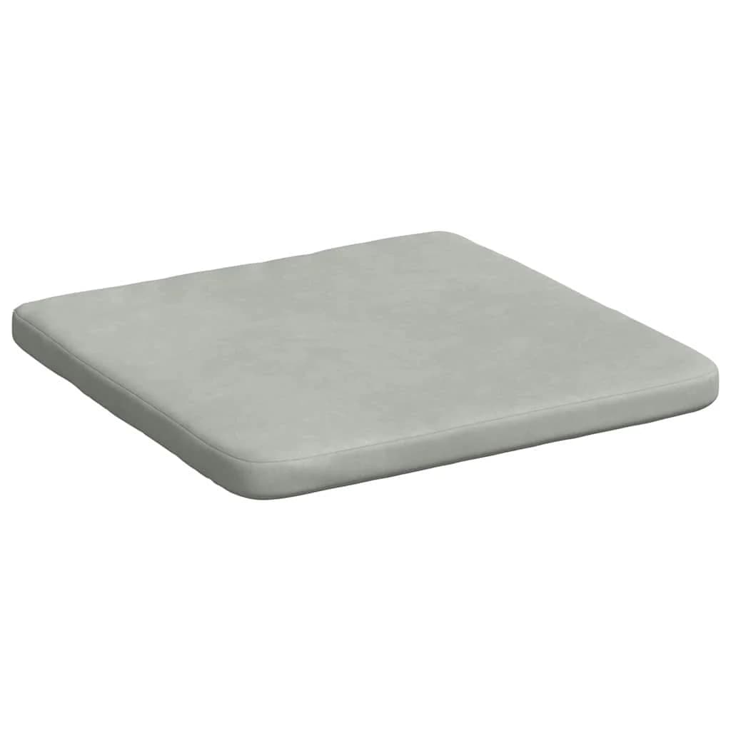 Sedežne blazine 4 kos Žamet Svetlo siva 40 x 40 x 3 cm - slika 5